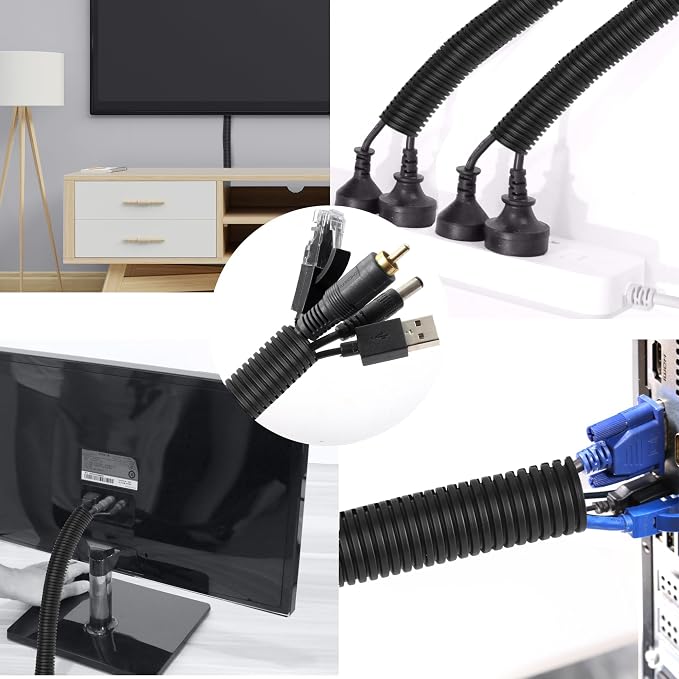 25FT - 1 Inch Split Wire Loom - Black | Easy to Install - Image 6