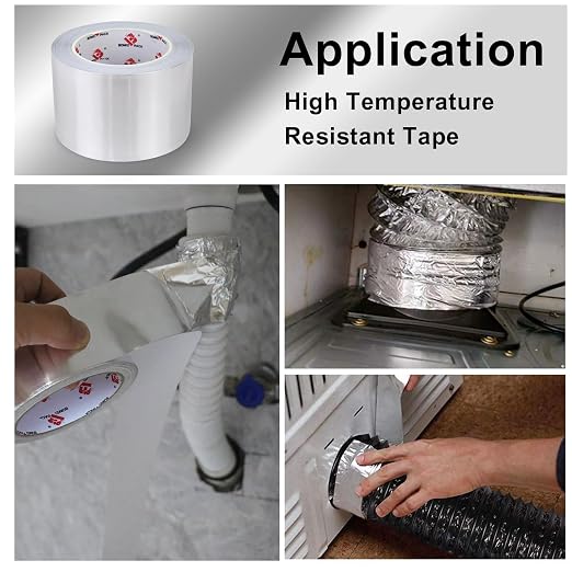 BOMEI PACK Aluminum Foil Tape, Heavy Duty Metal Foil Tape, High Temperature - Image 7