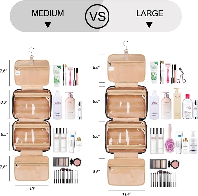 Travel Hanging Toiletry Bag for Women and Men, - Image 9