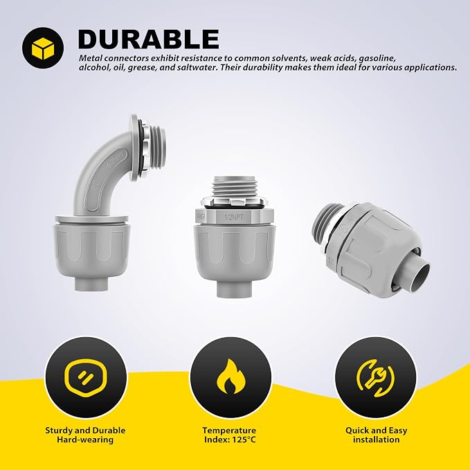30 PCS 3/4" Liquid Tight Connector NPT Non-Metallic - Image 3