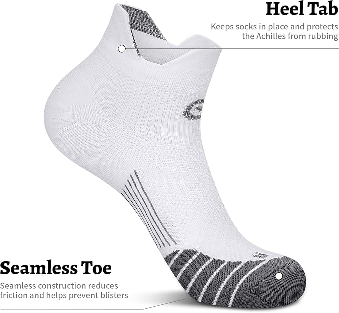 PAPLUS Ankle Compression Sock for Men and Women 2/4/6 Pairs, Low Cut - Image 6