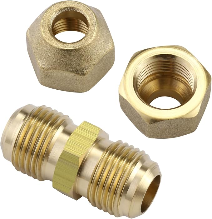 2-Pack 1/4 and 1/2 Inch AC Copper Pipe Extension Connectors | Includes 2 union - Image 8