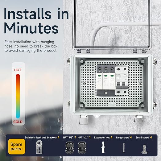 Junction Box Outdoor Waterproof Electrical Boxes IP67 Plastic Enclosure | - Image 6