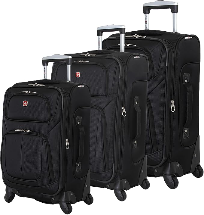 SwissGear Sion 3-Piece Set, Softside Expandable Luggage – 21 Inch Carry-On & 25 by SwissGear