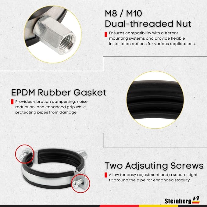 1pcs, Duct Clamp 3.15 inch Bracket - Image 6