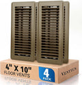 4" x 10" Floor Register Vent Covers 4Pack, Steel Floor Vent by VENTYUN