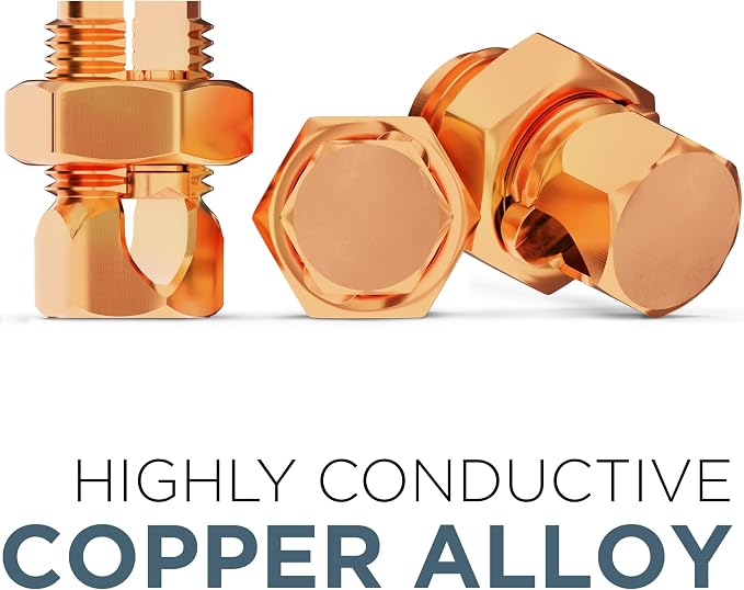 THE CIMPLE CO 10 Pack, Size #2 Copper Split-Bolt Connectors 2 AWG - Image 7