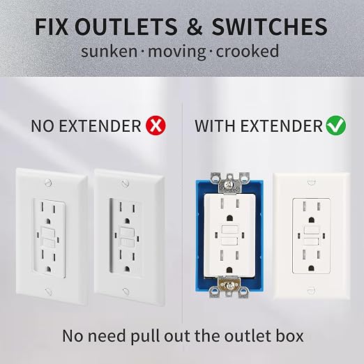 12PCS 1/2 Inch Single Gang Outlet Box Extender - Image 6