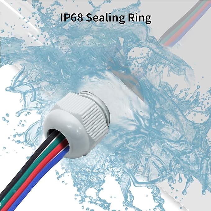 Bonsicoky 3/8" NPT Nylon Cable Glands, Adjustable Cord Grip, Strain Relief - Image 4