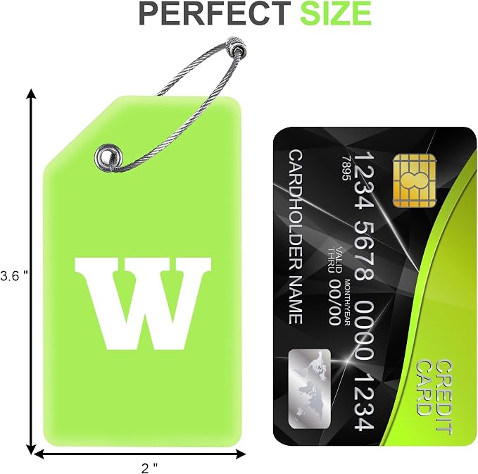 8 Pcs Luggage Tags for Suitcases, 26 Initial Letter Travel Luggage Baggage - Image 4