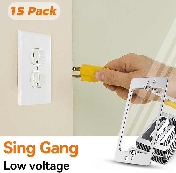 30 Pcs Low Voltage Mounting Bracket 1 Gang, Single Gang Drywall Brackets | Low - Image 6