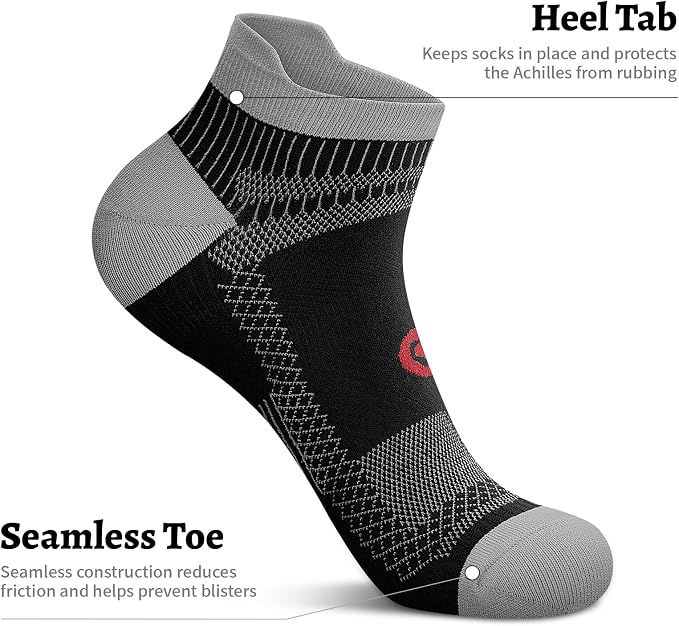 PAPLUS Ankle Compression Sock for Men and Women 2/4/6 Pairs, Low Cut - Image 6