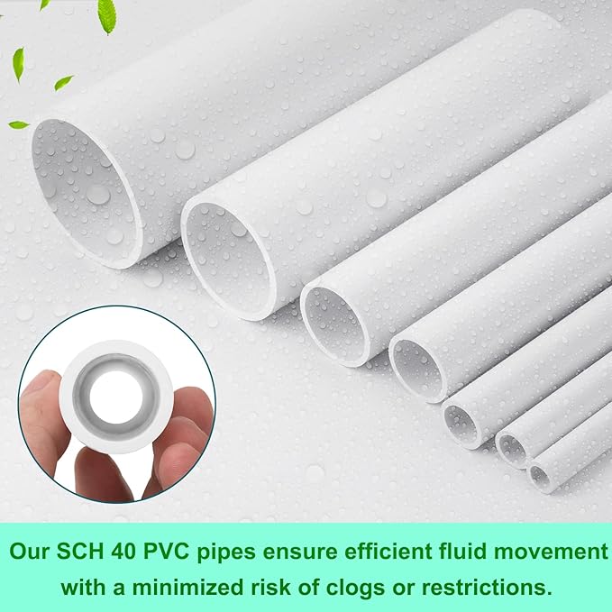 4 Inch PVC Pipe 17" Long White Sch40 Industrial PVC Pipes - Image 2