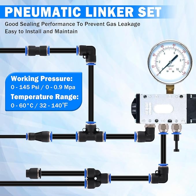 80 Pcs Quick Connect Air Line Fittings Kit Pneumatic Air Fittings | 1/8" 1/4" - Image 5