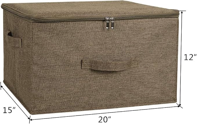 ANMINY Storage Bins with Zipper Lids 51.9 Qt Lidded Fabric Storage Boxes - Image 4