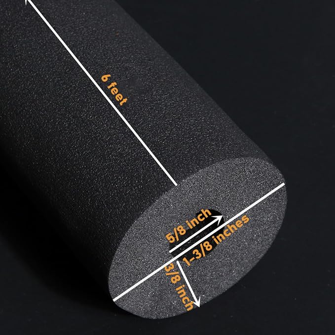 4 Pieces 5/8" I.D. Pipe Insulation, 5/8" ID x 3/8" Thick. x 1-3/8" OD x 6 FT - Image 2