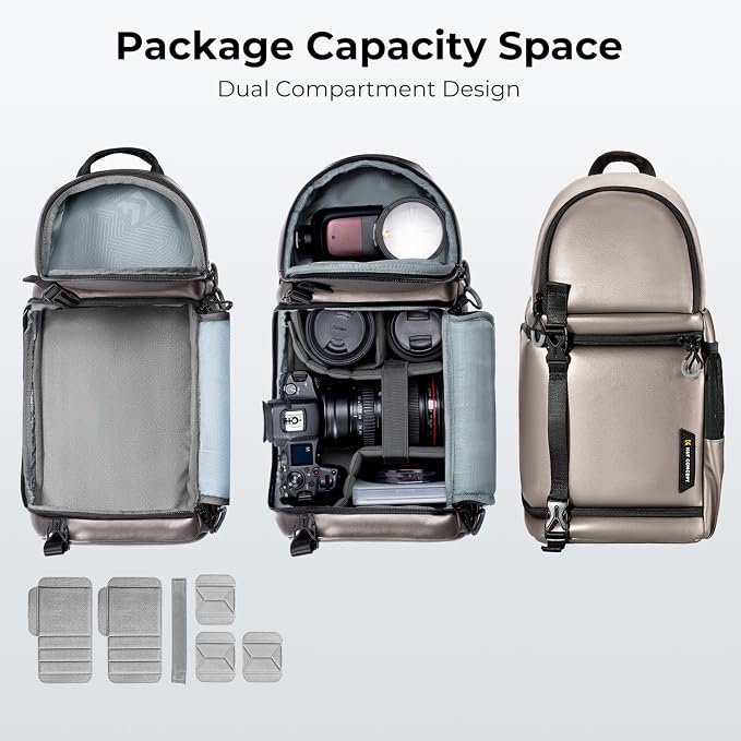 K&F Concept Camera Sling Bag Crossbody Bag Camera Shoulder Backpack - Image 3