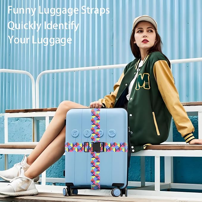 Puzzle Luggage Straps for Suitcases, Adjustable Luggage Travel Belt to Keep - Image 7
