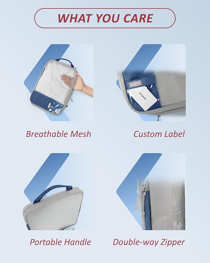 BAGSMART 6 Set /4 Set/2 Set Compression Packing Cubes - Image 5