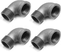 Black Cast Iron 90 Degree Elbow, Female to Male Pipe Fitting, 3/4 Inch Size by SNGSPKPipeFittings