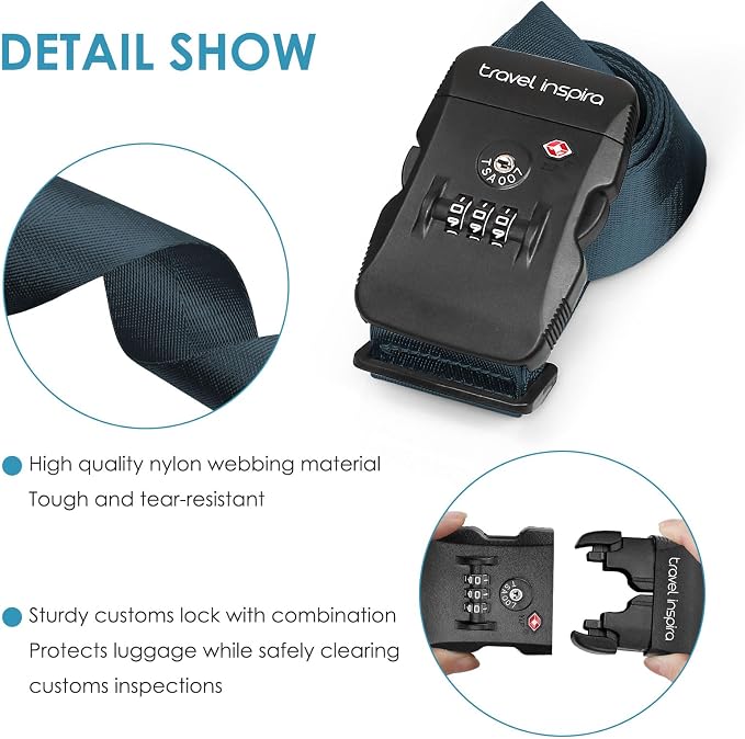 Travel Inspira Luggage Straps for Suitcases - Image 9