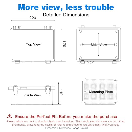 Junction Box Outdoor Waterproof Electrical Box Project IP67 ABS Enclosure | - Image 3