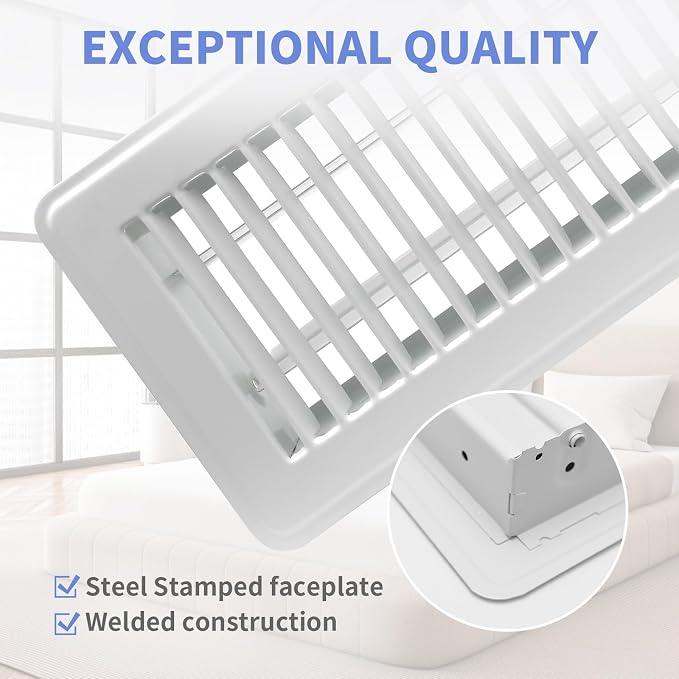 Howeall 4" x 12" Floor Register 2 Pack - Image 2