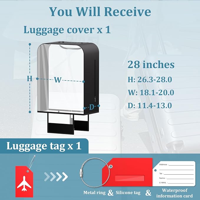 Upgraded Clear TPU Luggage Cover Protector - Image 8