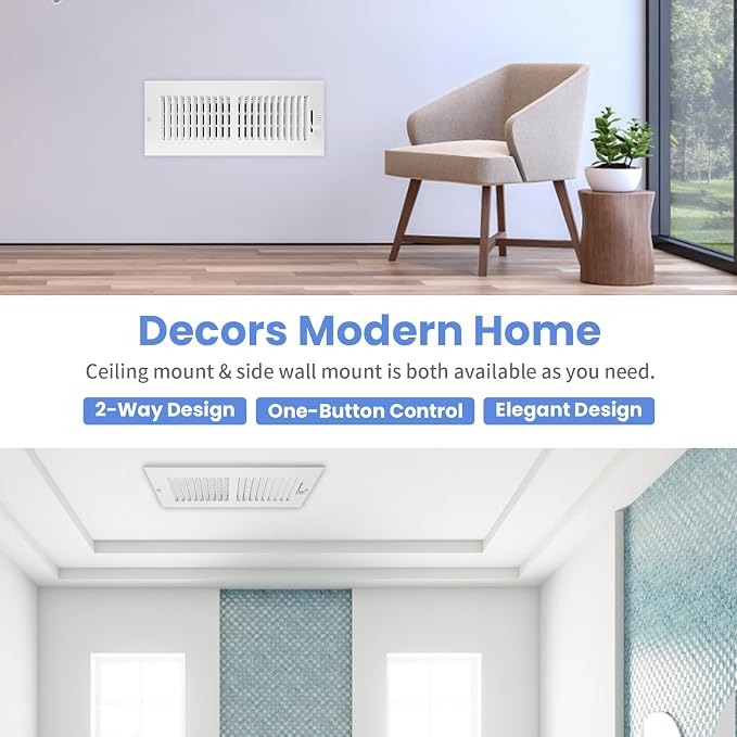 12 x 4 Inch Air Vent Covers for Wall or Ceiling - Image 7