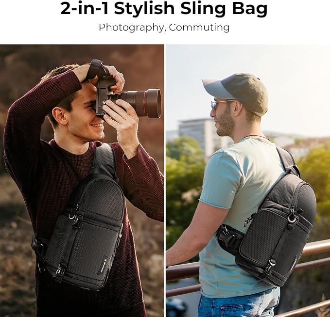 K&F Concept Camera Sling Bag Crossbody Bag Camera Shoulder Backpack - Image 2