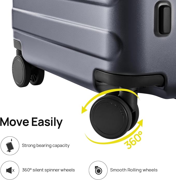 NINETYGO Medium Checked Luggage 26 Inch, Checking In Luggage - Image 8