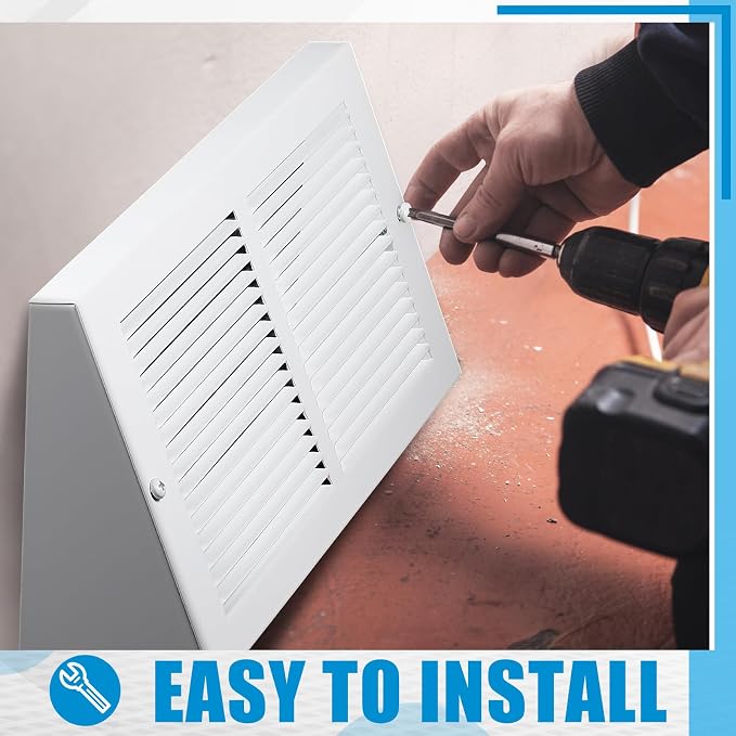 Honeydak 4 Pack Baseboard Register Vent Covers 12" x 6" Duct Opening - Image 4