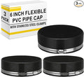 3 Pack 6 Inch Flexible PVC Pipe Cap by Unknown
