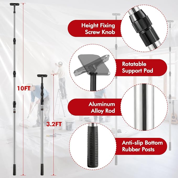 10FT Dust Barrier Poles - Image 2
