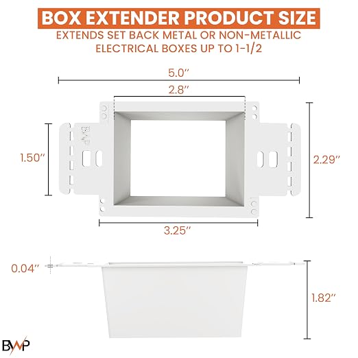 BWP 1 Pack Electrical Outlet Box Extender 1 Gang - Image 2