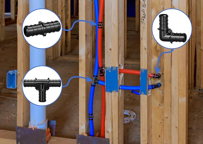 15pcs 1/2" Poly PPSU Barb Crimp PEX Fitting Combo, No Lead | 5pcs Each Elbows - Image 7