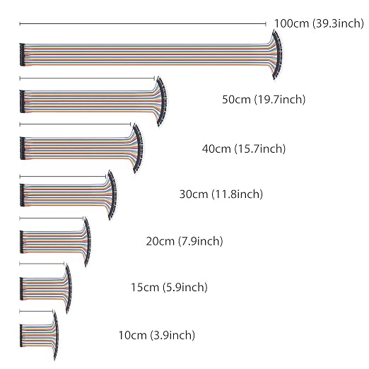 120pcs 10cm Breadboard Jumper Wires Assorted Kit, 15cm 20cm 30cm 40cm 50cm - Image 6