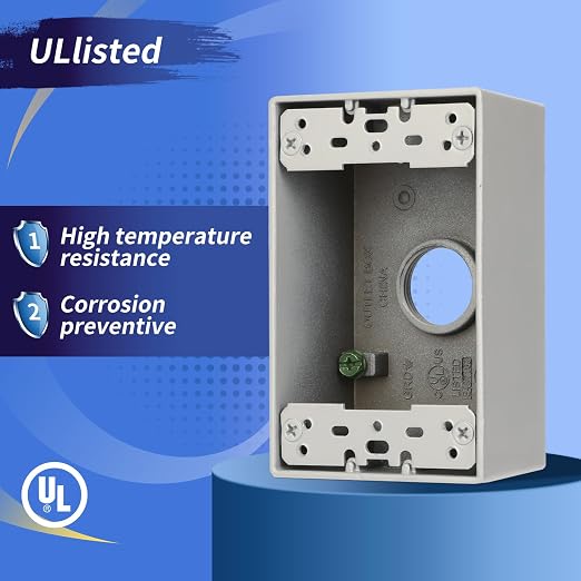 Weatherproof Outlet Box with Three 3/4-in Threaded Outlets, 9 Pack | Features - Image 3