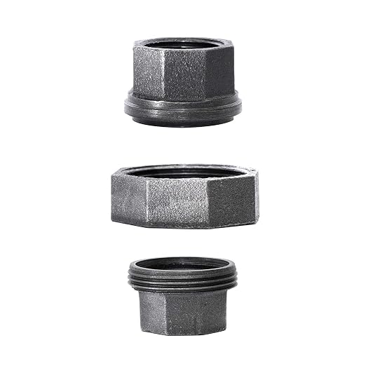 1/2" Cast Iron Union, Home TZH 10 Pack 1/2" Industrial Malleable Female Pipe - Image 3