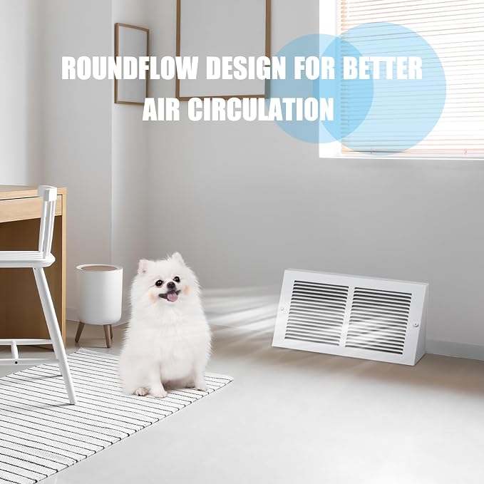 Honeydak 4 Pack Baseboard Register Vent Covers 12" x 6" Duct Opening - Image 6