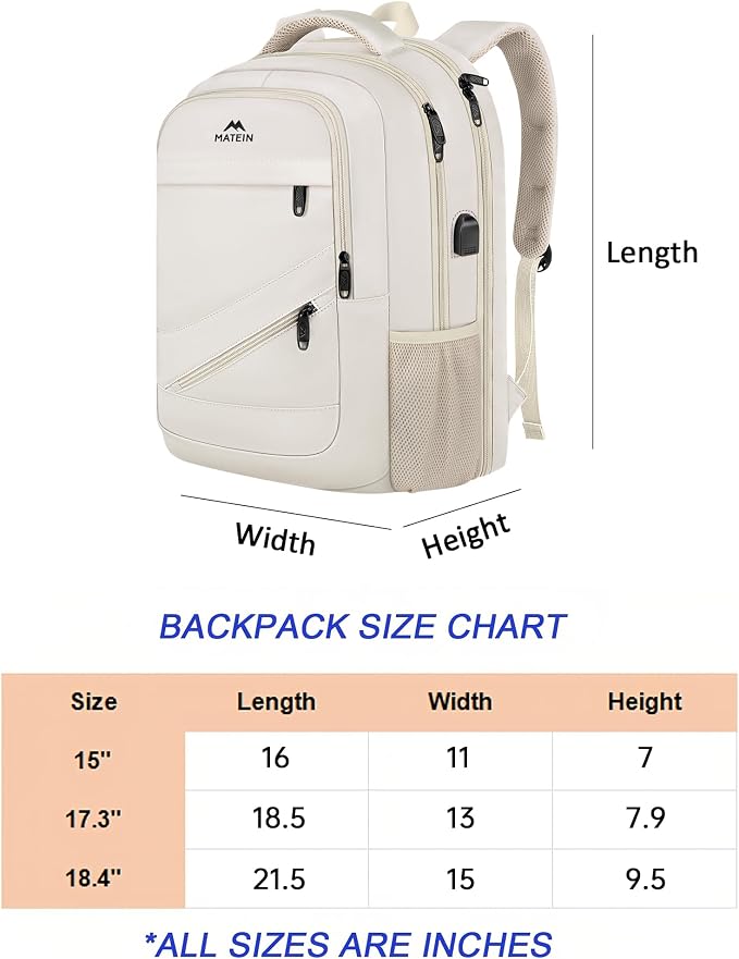 MATEIN Extra Large Backpack for Women, 18 Inch TSA College Backpack - Image 5