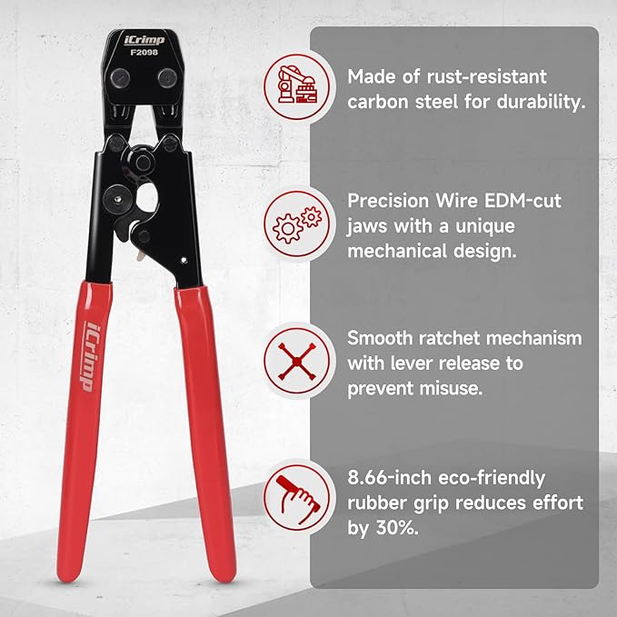 iCrimp PEX Pipe Clamp Crimping Tool Kit - Image 3