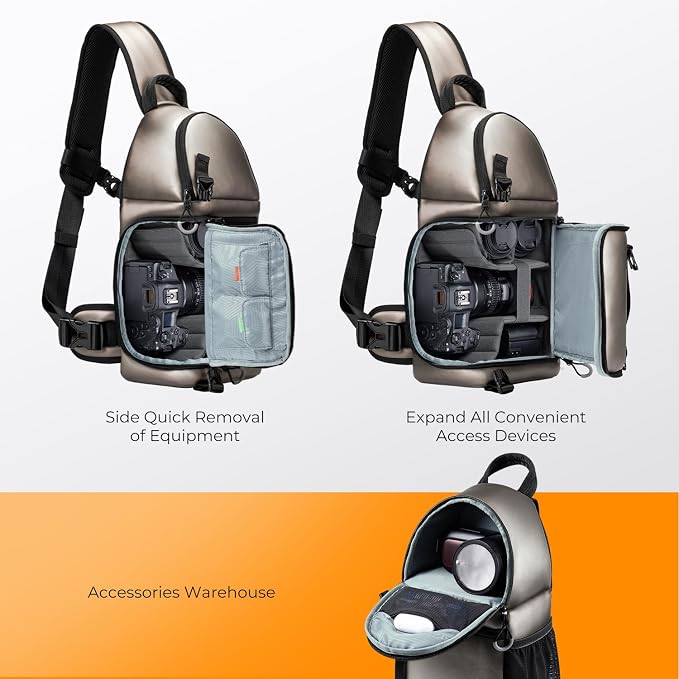 K&F Concept Camera Sling Bag Crossbody Bag Camera Shoulder Backpack - Image 5