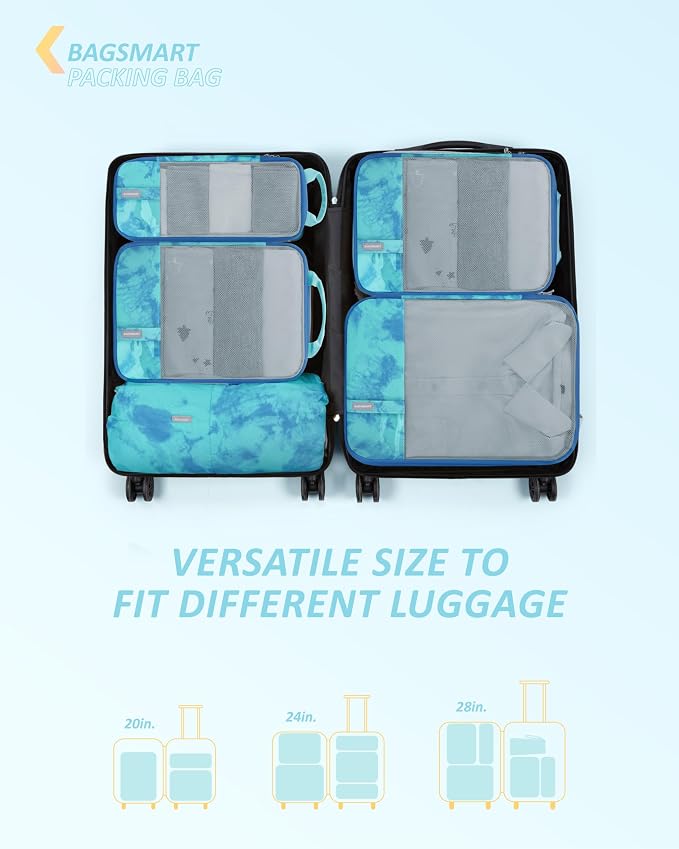 BAGSMART 6 Set /4 Set/2 Set Compression Packing Cubes - Image 4