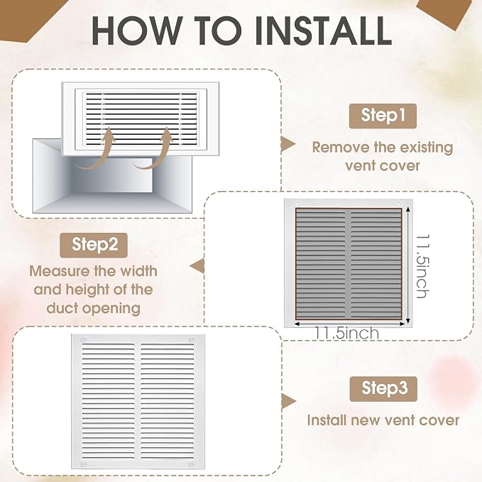 White 3 Pack Ceiling Vent Cover - Image 4