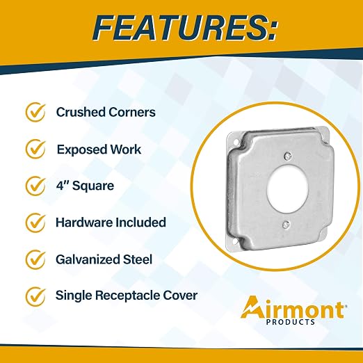 1-Gang Single Receptacle Electrical Box Cover - Image 3