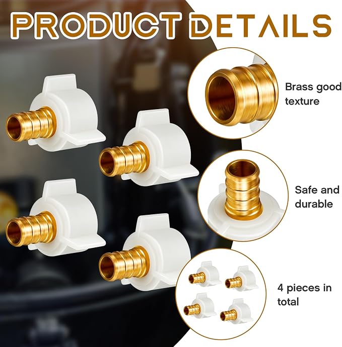 Fabbay 8 Pack 1/2 Inch Pex Fittings 1/2" NPT Female Threaded Swivel Adapter | - Image 3