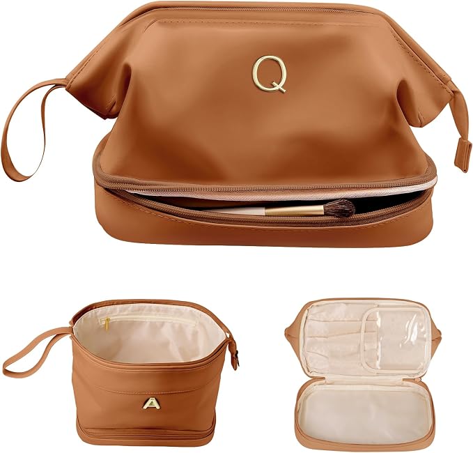 Gifts for Niece, Personalized Makeup Bag, Monogrammed Gifts, Initial Double by Vogewood