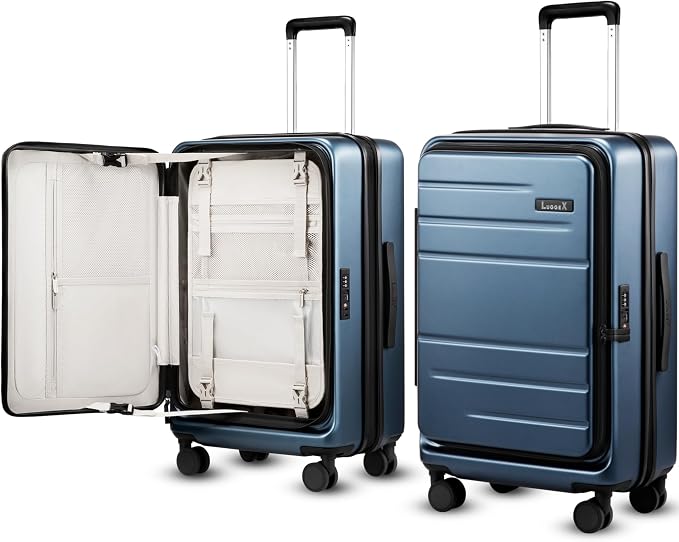 LUGGEX Checked Luggage with Spinner Wheels, FLO5 Expandable Polycarbonate Hard by LuggeXLUGGAGE