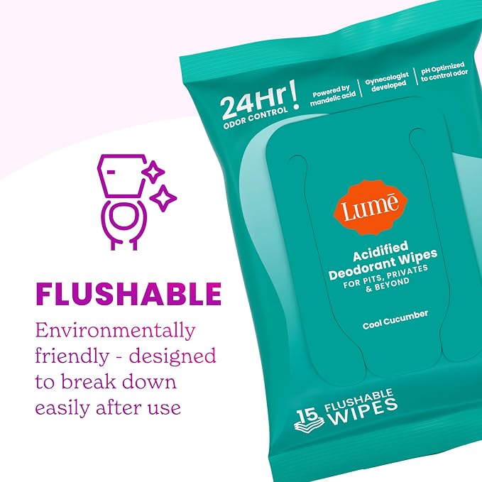 Lume Acidified Deodorant Wipes - Image 7